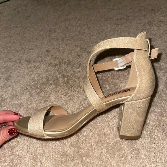 IDIFU Gold Strappy Heels - Picture 2 of 5